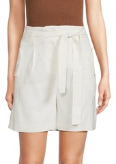 Calvin Klein Linen Blend Belted Shorts