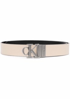 Calvin Klein logo-buckle leather belt
