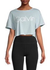 Calvin Klein Logo Cropped T-Shirt