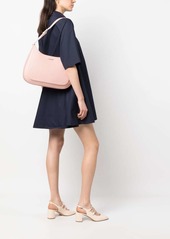 Calvin Klein logo-embossed grained shoulder bag