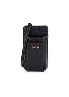 Calvin Klein Logo Faux Leather Phone Crossbody Bag