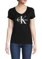 Calvin Klein Logo Heathered T shirt