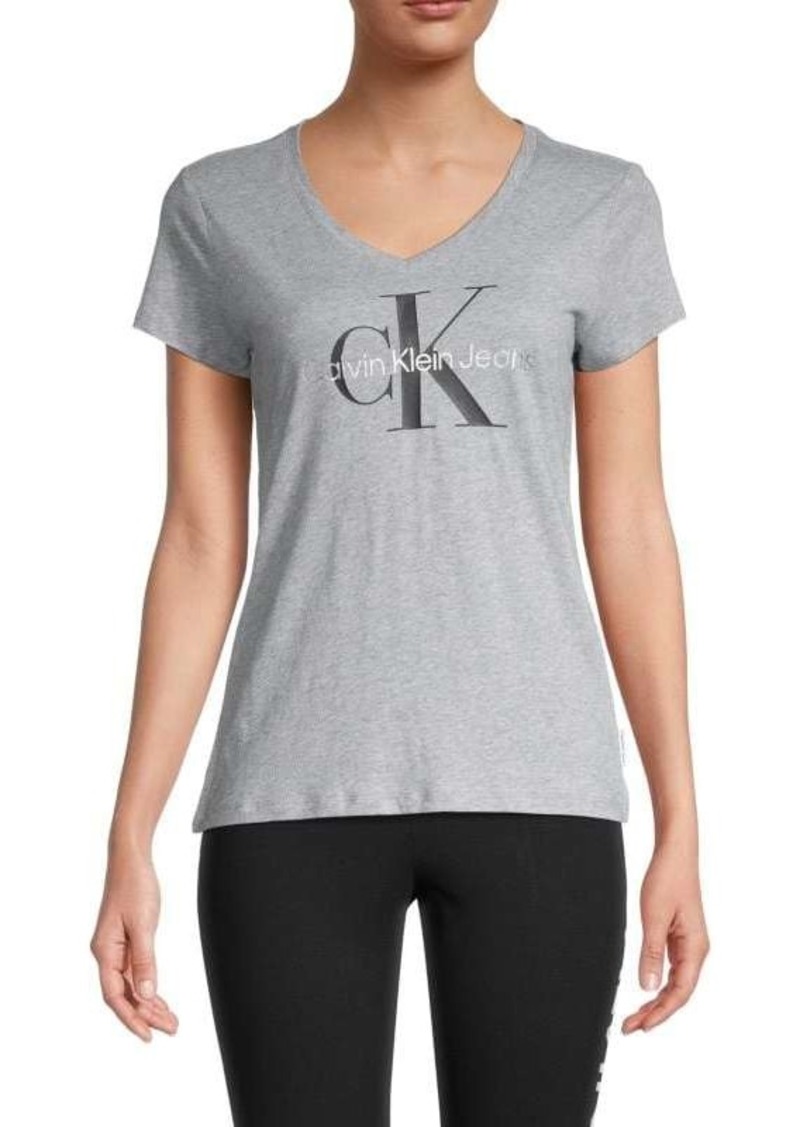 Calvin Klein Logo Heathered T shirt