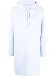 Calvin Klein logo-lettering short hoodie dress