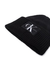 Calvin Klein logo-patch knitted beanie