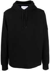 Calvin Klein logo-patch knitted hoodie