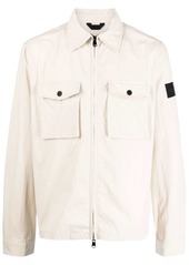 Calvin Klein logo-patch shirt jacket