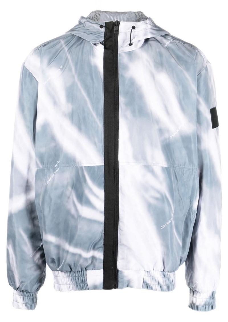 Calvin Klein logo-patch windbreaker jacket
