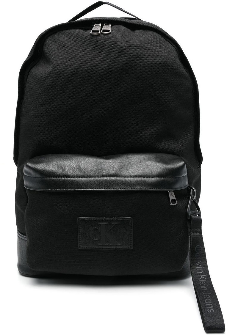 Calvin Klein logo-patch zip-up backpack