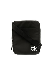 Calvin Klein logo patch zipped messenger bag