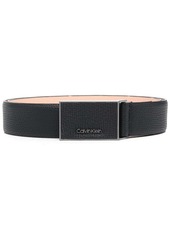 Calvin Klein logo-plaque leather belt