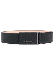 Calvin Klein logo-plaque leather belt