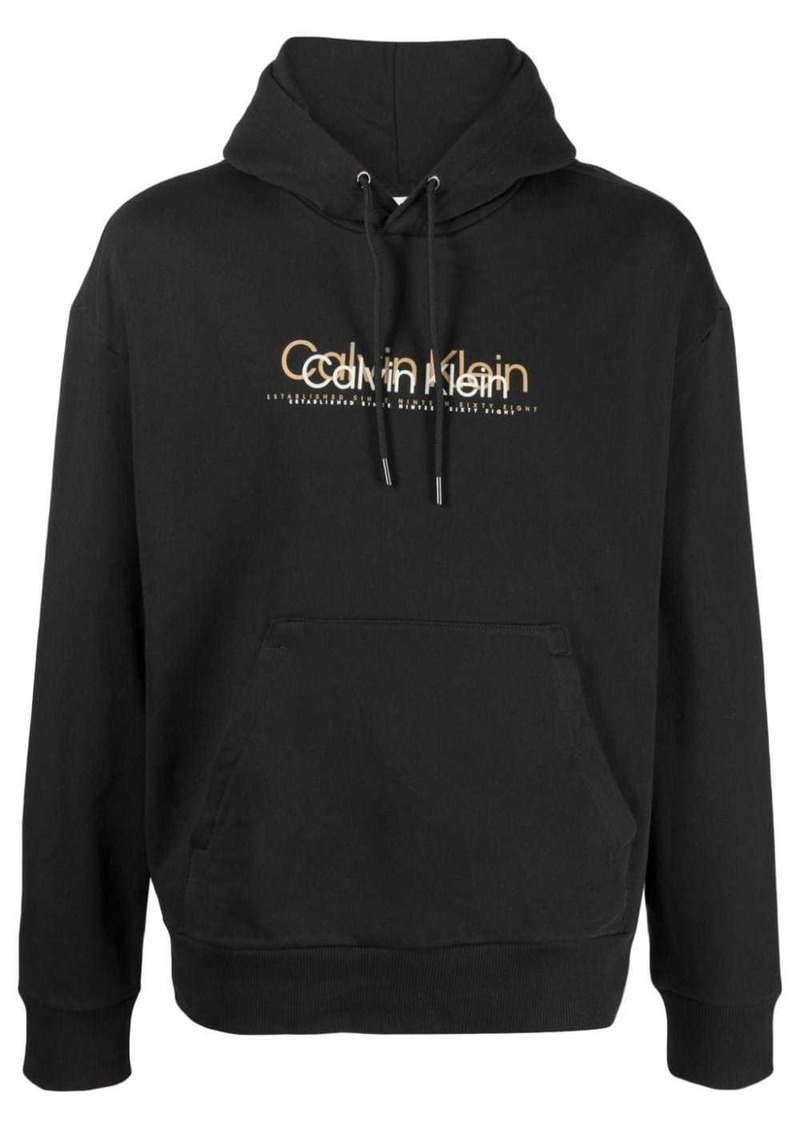 Calvin Klein logo-print cotton hoodie