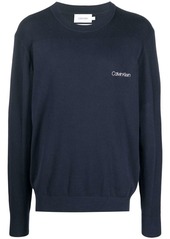 Calvin Klein logo-print crew neck sweater
