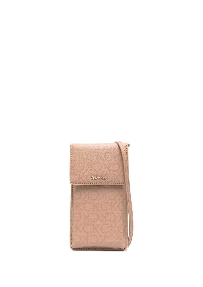 Calvin Klein logo-print crossbody satchel bag