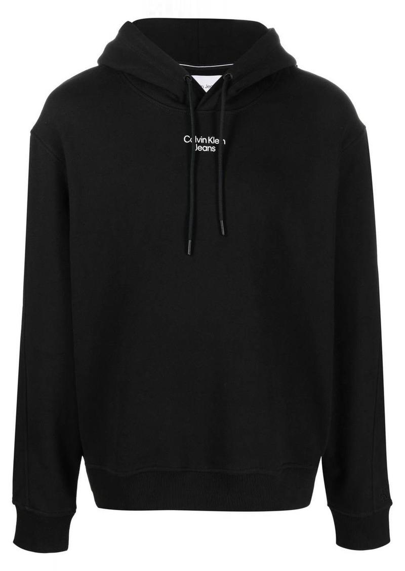 Calvin Klein logo-print drawstring hoodie