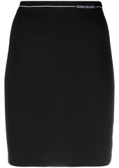 Calvin Klein logo-print fitted miniskirt