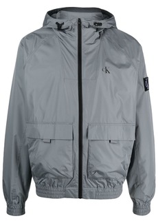 Calvin Klein logo-print hooded jacket