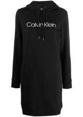 Calvin Klein logo-print hooded sweatshirt dress