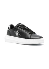 Calvin Klein logo-print leather sneakers