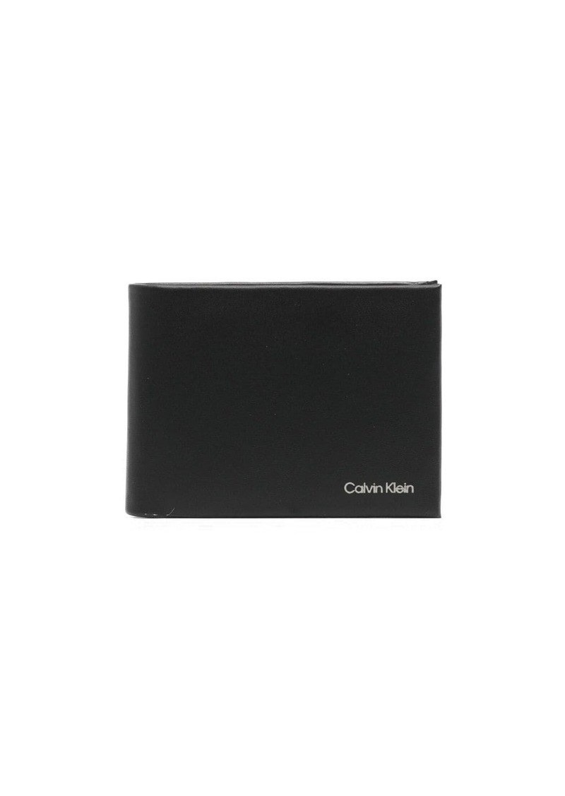 Calvin Klein logo-print leather wallet