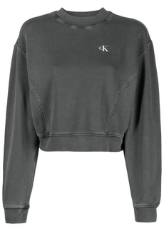 Calvin Klein logo-print washed sweatshirt