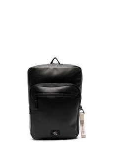 Calvin Klein logo-tag leather backpack