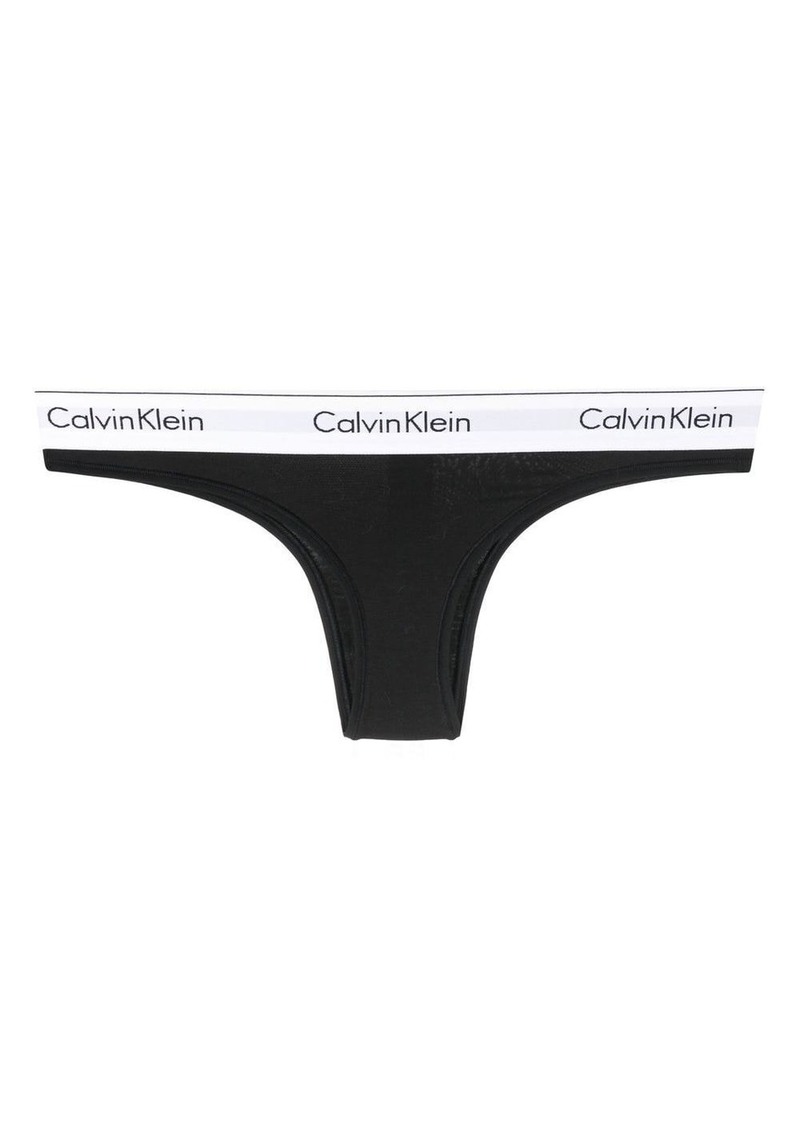 Calvin Klein logo-waistband thong