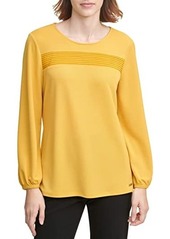 Calvin Klein Long Sleeve Top with Piping Detail