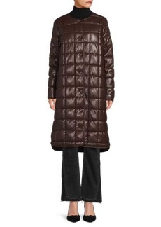 Calvin Klein Longline Faux Leather Puffer Jacket