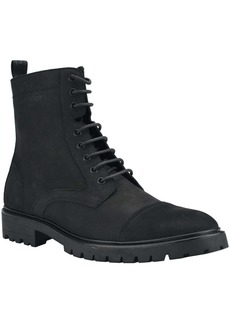 Calvin Klein LORENZO Mens Leather Almond toe Combat & Lace-up Boots