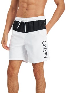 Calvin Klein Mens 7 Inseam Beachwear Swim Trunks