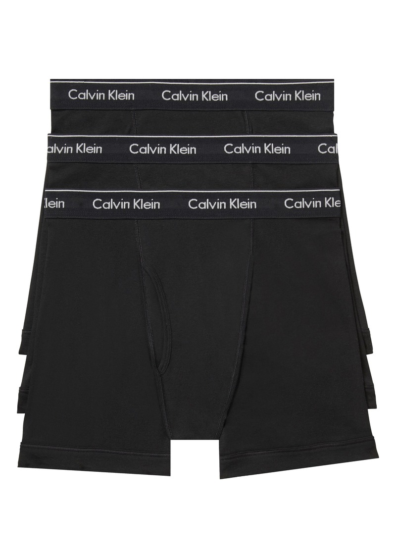 Calvin Klein 3-Pack Boxer Briefs in Black at Nordstrom