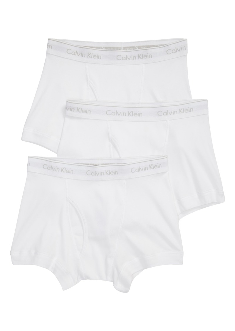 Calvin Klein 3-Pack Trunks in White at Nordstrom
