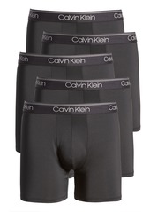 Calvin Klein 5-Pack Performance Boxer Briefs in Black at Nordstrom