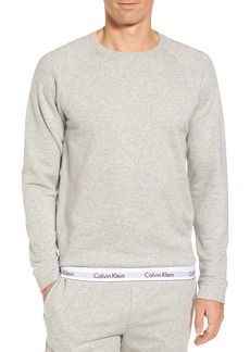 Calvin Klein Lounge Crewneck Sweatshirt in Grey Heather at Nordstrom
