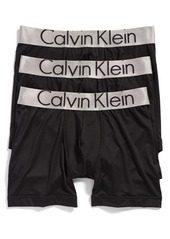 Calvin Klein Steel Micro 3-Pack Boxer Briefs in Black at Nordstrom