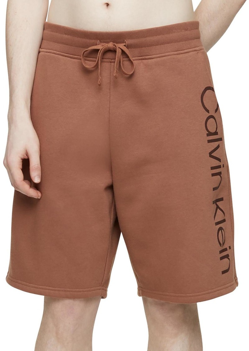 Calvin Klein Mens Logo Fleece Casual Shorts