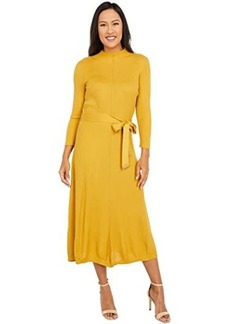 Calvin Klein Midi Sweaterdress with Self Tie Belt