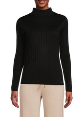 Calvin Klein Mockneck Ribbed Top