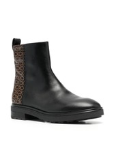 Calvin Klein monogram-print leather ankle boots