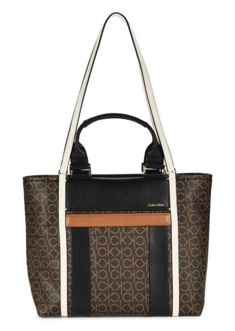 Calvin Klein Monogram Print Shoulder Bag