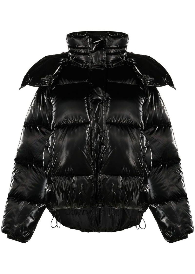 Calvin Klein oversized high-shine puffer jacket