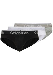 Calvin Klein Pack Of 3 Logo Blend Cotton Hip Briefs