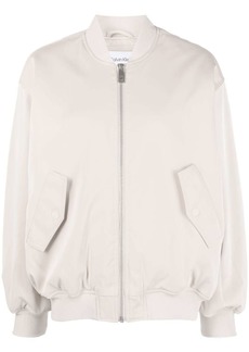 Calvin Klein padded satin-finish bomber jacket