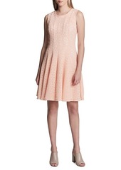 Calvin Klein Perforated Fit-and-Flare Dress