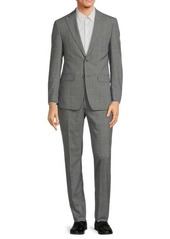 Calvin Klein Plaid Slim Fit Wool Blend Suit