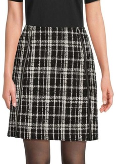 Calvin Klein Plaid Tweed Mini Skirt