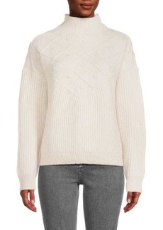 Calvin Klein Popcorn Knit Mockneck Sweater