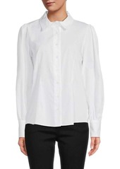 Calvin Klein Puff Sleeve Button Down Shirt